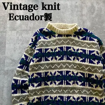 [ 에콰도르 제 ] 노르딕 무늬 손뜨개질 두툼한 노르딕 핸드 니트