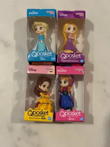 Qposket 디즈니 피규어 4체 세트