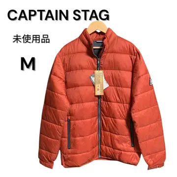 CAPTAIN STAG 오렌지 패딩 자켓 M 경량 따뜻한
