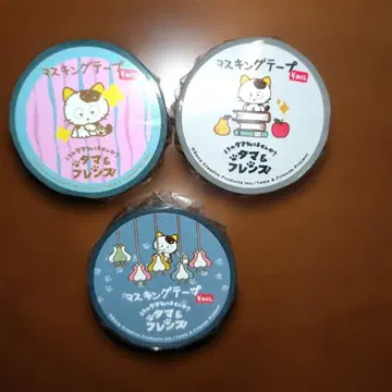 타마 & 프렌즈 금박 마스킹 테이프 3개 세트 [ 헤이세이 레트로 ]
