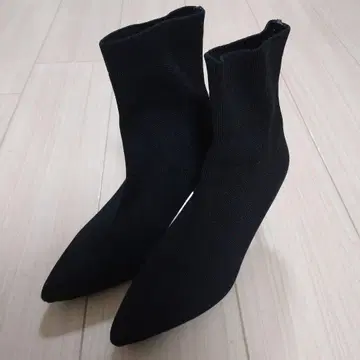 RANDA 니트 부츠 스틸레토 삭스 부츠 블랙 M 사이즈