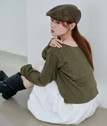 Kastane 스터드 리브 티셔츠