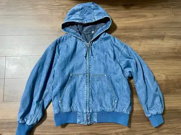 GU 데님 패디드 집업 후드티