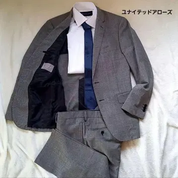 그레이 체크 무늬 테일러드 자켓