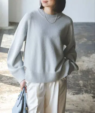 Noble 노블 Super160s 더블 리브 크루 니트