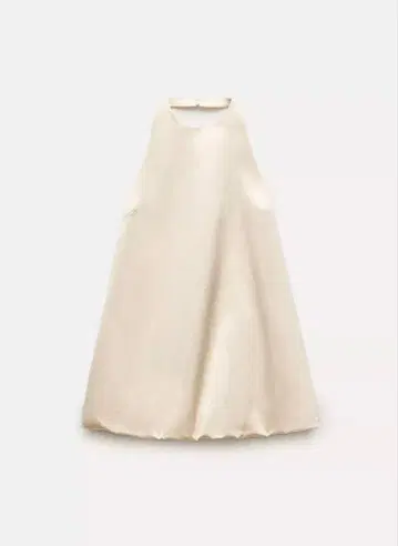 ZARA 홀터넥 벌룬 소매 원피스