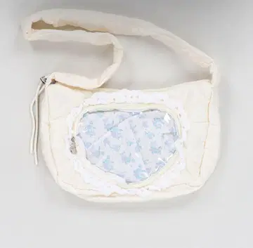 최애를 넣을 수 있는 포켓 이타백 퀼팅 숄더백 하트형