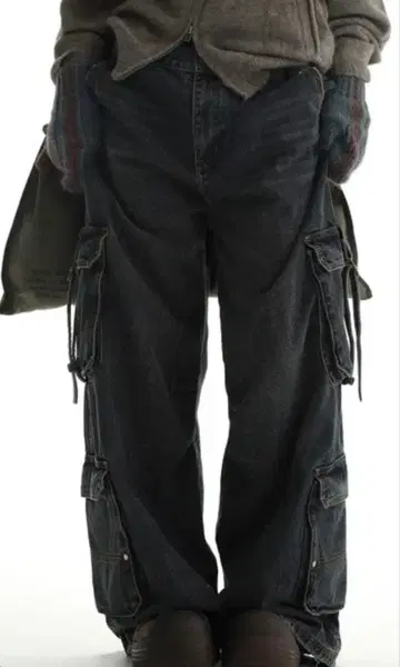 [ MASONPRINCE ] 카고 팬츠 데님 원단 S