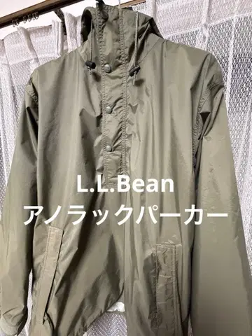 L.L.Bean 올리브 그린 아노락 자켓 (드로우 코드 포함)