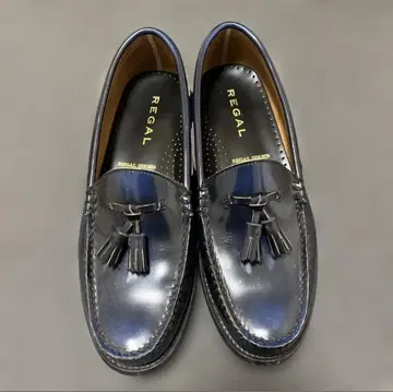 REGAL 태슬 로퍼 유리 가죽 네이비