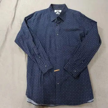 JOSEPH ABBOUD 네이비 도트 무늬 셔츠 3L