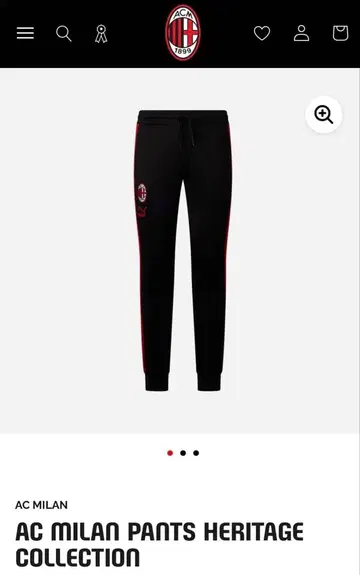 Puma AC Milan 조거 팬츠 블랙/레드