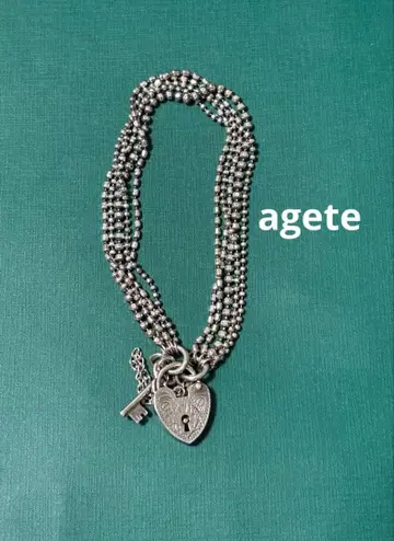 [ 아가트 ] 하트형 카데나의 5연 팔찌 실버 925