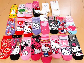 미사용 새상품 ] 산리오 캐랙스 22켤레 세트 양말 묶음 판매 보육사