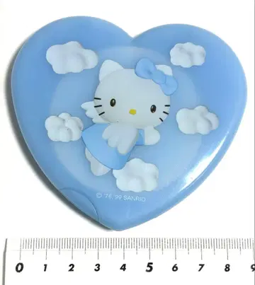 빗 포함 엔젤 키티 컴팩트 미러 헤이세이 레트로 산리오 블루