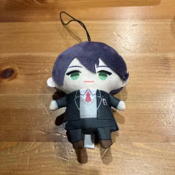 봉제 인형 마스코트 블랙과 보라색 캐릭터