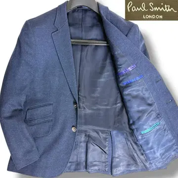 J6083 컨디션 최상 폴스미스 소프트 트위드 테일러드 자켓 네이비 M