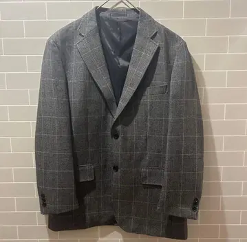 그레이 계열 체크 테일러드 자켓 [BENSALINA] 포멀