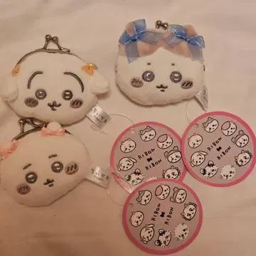 치이카와 미니 가마구치 ~리본~ 3개 세트 치이카와 하치와레 토끼