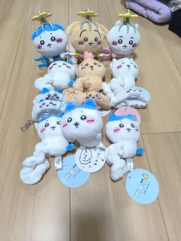 치이카와 하치와레 토끼 마스코트 스크런치 리스트 밴드 13개 묶음 판매