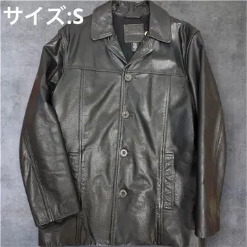 [ 레어 ] J.Crew 제이크루 가죽 카 코트 블랙 90s 블랙