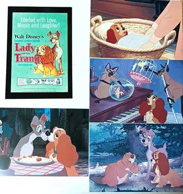 디즈니 레이디 & 트럼프 아기개달리기 이야기 엽서 5장 세트