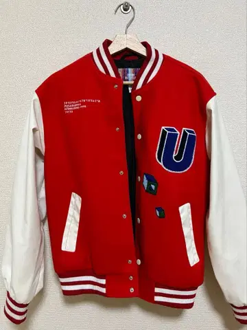 여성용 바시티 자켓 레드/화이트