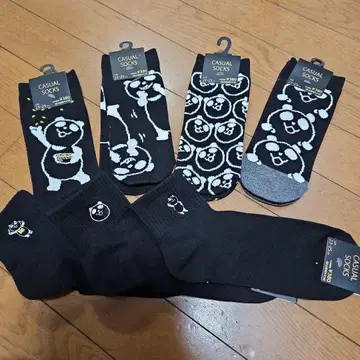 이온 블랙 팬더 양말 23-25cm 7족 세트 컴플리트