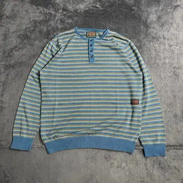 VOLCOM 볼컴 헨리넥 코튼 니트 스웨터 보더