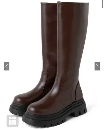 그레일 가죽 통굽 롱 부츠[zr1060]