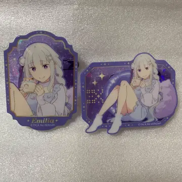 반짝이는 아크릴 배지 2종 에밀리아 생일 생활 2025 리제로