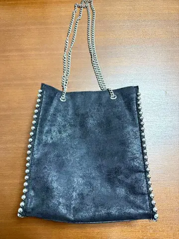 블랙 스웨이드풍 숄더백