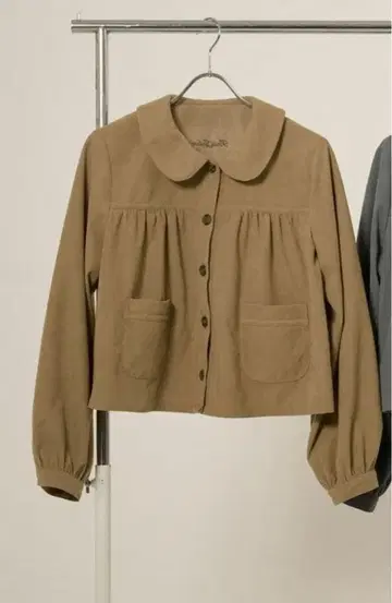 TINA: JOJUN 둥근 카라 숏 자켓 모카