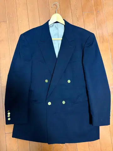 A POINT 네이비 더블 브레스트 자켓