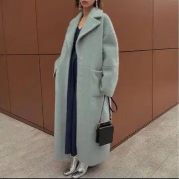 Ameri 페이크 무스탕 롱 코트