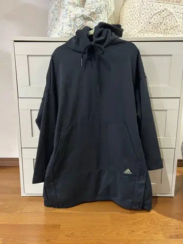 adidas 후드 부착 블랙 원피스 L