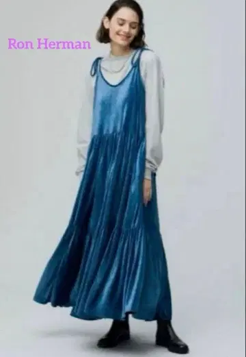 Ron herman 벨로아 원피스 로얄 블루 XS