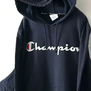 챔피온 로고 맨투맨 후드티 XL 네이비 네이비 컬러 구제 의류 플레인