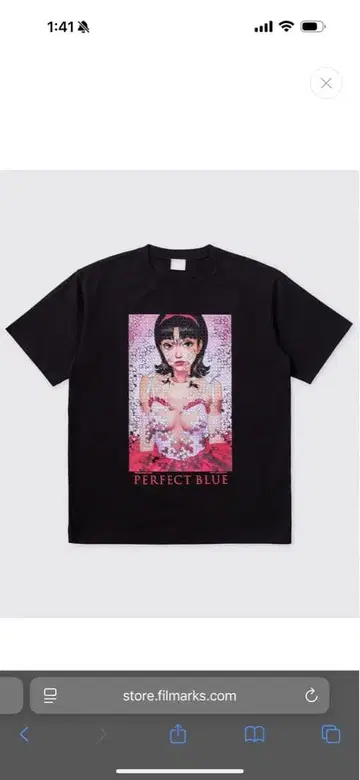 퍼펙트 블루 T셔츠 XL 사이즈 콘 사토시 필마크스