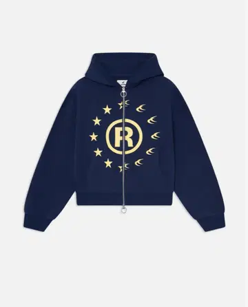 Scuffers 더블 지퍼 후드티 네이비