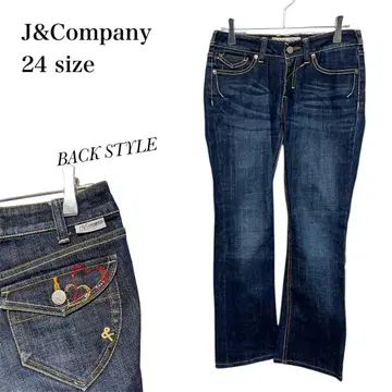 제이앤드컴퍼니 데님 팬츠 24 자수 하트 스톤 부츠컷