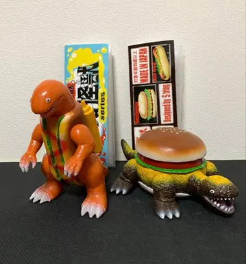 Threewax Food 괴수 치즈가메가, 쥬라독 소프트 비닐 2체 세트