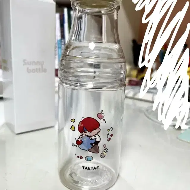 방탄 BTS 뷔 V 태태 투명물병