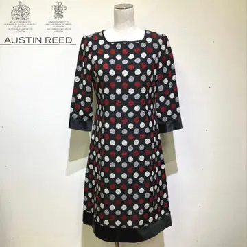 AUSTIN REED 오스틴 리드 도트 무늬 7부 소매 원피스