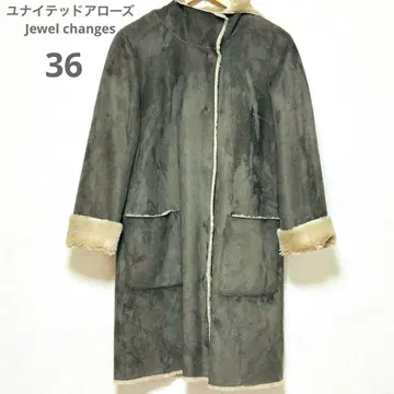 [ 유나이티드 애로우 Jewelchanges 페이크 무스탕 코트 36