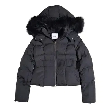 GYDA 제이다 숏 패딩 자켓 벨트 없음 블랙 숏 기장