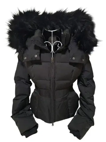 GYDA 제이다 숏 패딩 자켓 벨트 없음 블랙 숏 기장