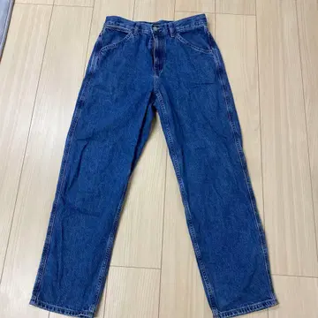 다크 블루 스트레이트 데님 하이웨스트