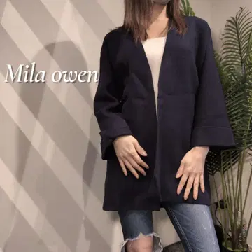 Mila owen 밀라노 리브 코쿤 니트 코트