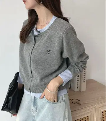 Futier land 후티아랜드 레이어드 가디건 그레이 M